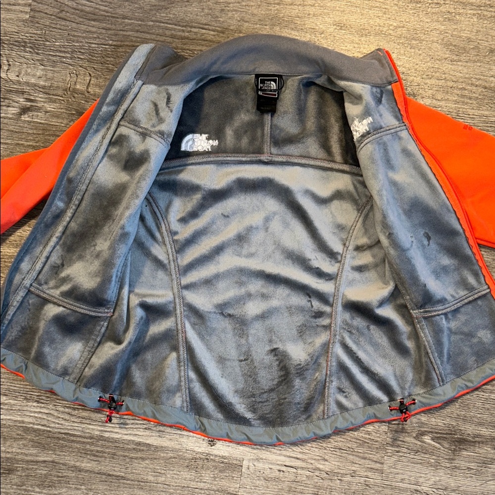 The North Face Summit Series Windstopper Softshell Jacket Orange Fleece Lined XS - Picture 10 of 12